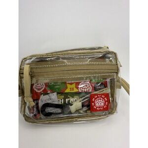 Rough Enough Clear Bag Organizer TSA Stadium‎ Approved Travel Pouch w/ Extra